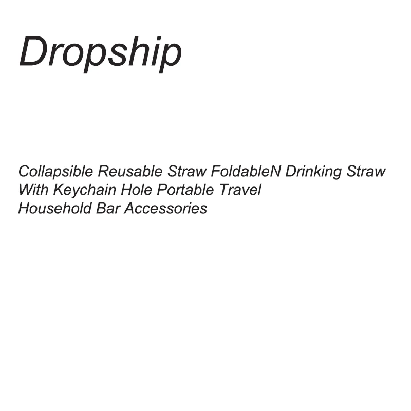 

Collapsible Reusable Straw Foldable Drinking Straw With Keychain Hole Portable Travel Household Bar Accessories