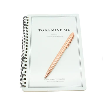 

Fashion Rainbow Student Ballpoint Pen 60 Pages Quality Small Fresh Coil Notebook School Office Supplies Stationery Set 1 Set