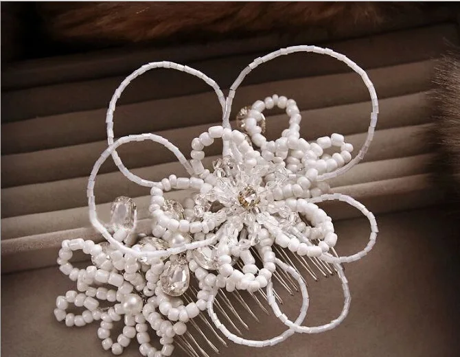 European handmade pearl Hair Comb Bridal headwear wedding jewelry for hair European handmade pearl Hair Comb Bridal headwear wedding jewelry for hair