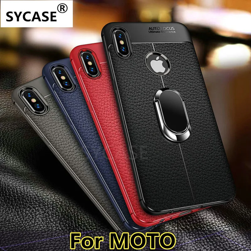 SYCASE For MOTO G4 G5 G5S G6 E5 Plus Play C Z3 Z2 Force X4 one power case Soft TPU Litchi pattern leather phone |