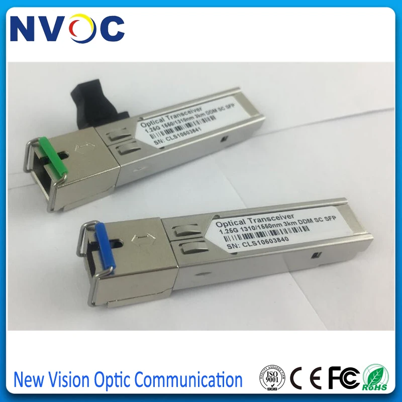 3 км BiDi SFP 1G (двунаправленный WDM 1 25 Гбит/с SC) DOM/DDM/DDMi (GLC BX D GLC U D/U A/B 1310/1550)