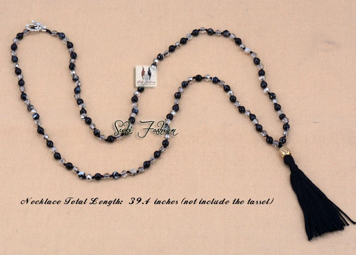 108 бусы мала натуральный камень непальское Очаровательное длинное ожерелье с кисточками женское медитационное ожерелье из бисера завязанное ожерелье для йоги Прямая поставка