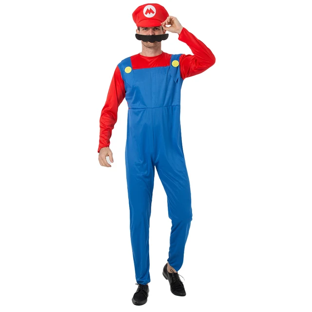 Cosplay Adults and Kids Super Mario Bros Cosplay Dance Costume Set Children Halloween Party MARIO & LUIGI Costume for Kids Gifts -