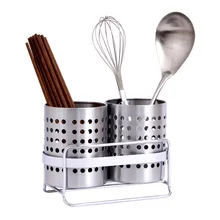 Кухонная сливная посуда клетка из нержавеющей стали емкость для палочек для еды двойная трубка контейнер для палочек для еды коробка wx10201922