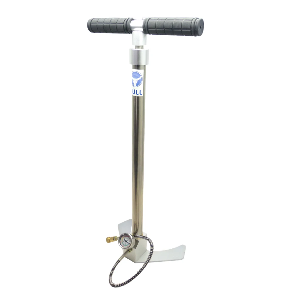 30Mpa high pressure air pcp hand pump with pressure gauge and valve