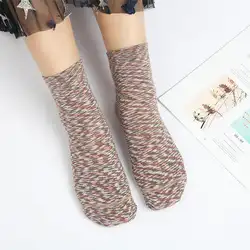 Sunfree 2018 Новый Для женщин Высокое качество удобные эластичные носки Лидер продаж Повседневное Femme полосатый горизонтальный носки Модные