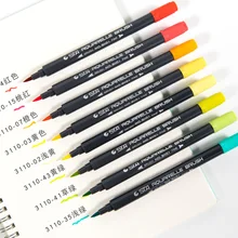 STA 12 Цветов черный двойной головкой искусство маркеры художник каллиграфия Эскиз Маркер кисть для рисования и письма товары для рукоделия