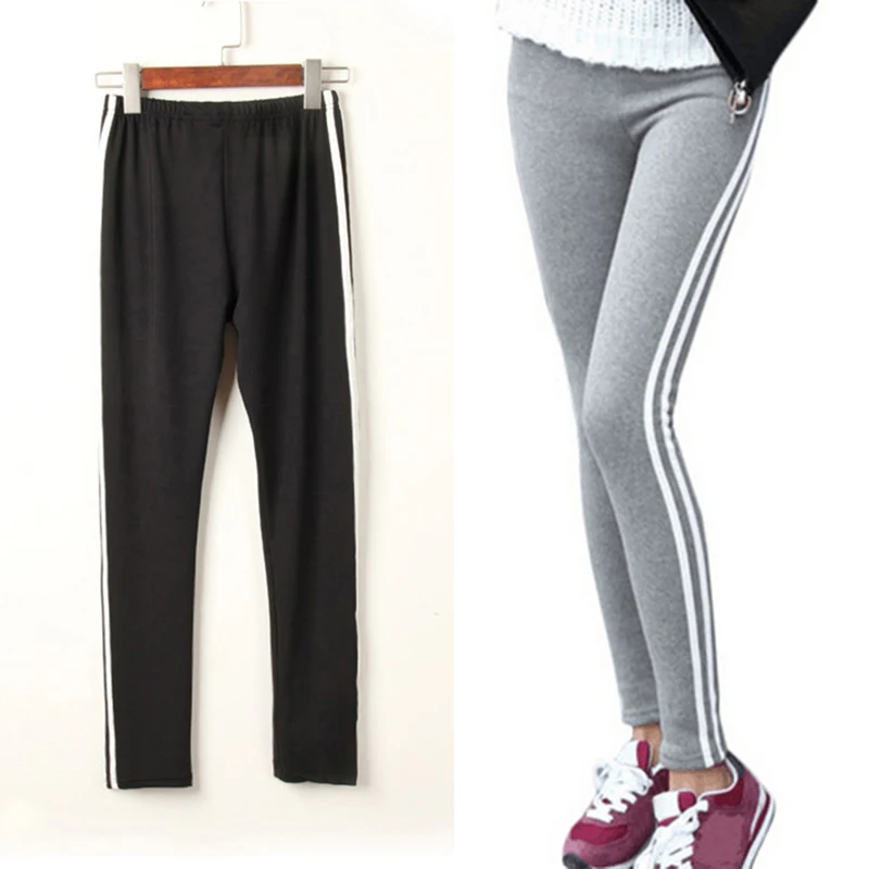 Длинные штаны для отдыха, женские штаны, осенне-Весенняя женская одежда, двойные полосатые штаны-карандаш для бега, спортивные штаны, спортивные брюки