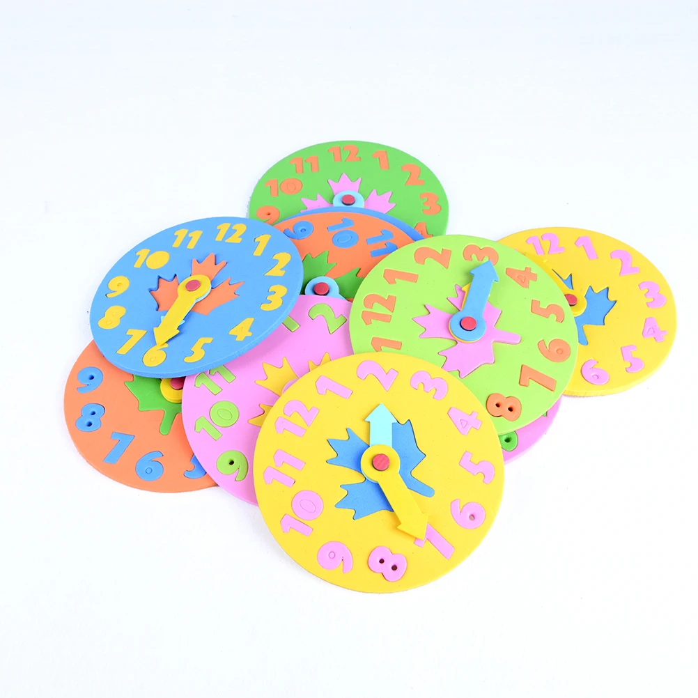 1 Piece Kids DIY Eva Clock Learning Education Toys Fun Math Game for Children Baby Toy Gifts 3-6 years old 1 Piece Kids DIY Eva Clock Learning Education Toys Fun Math Game for Children Baby Toy Gifts 3-6 years old
