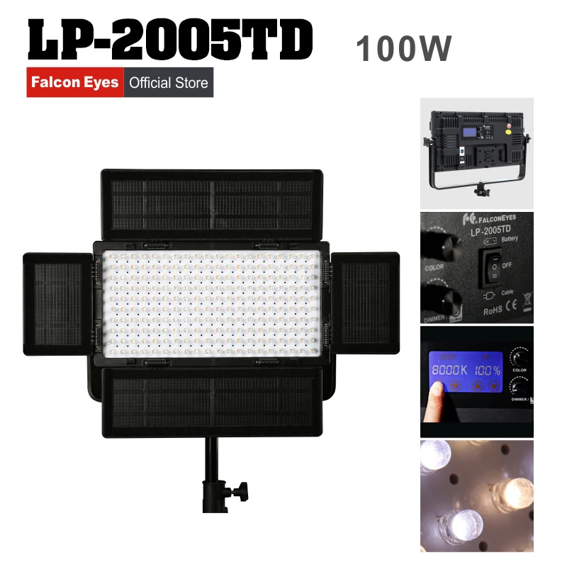 

Falconeyes LP-DB2005CT Color Temperature Adjustable LEDs Video Light
