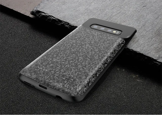Чехол для samsung Galaxy S10, блок питания, аккумулятор, зарядное устройство, чехол 4700 мАч, внешний противоударный Аккумулятор для зарядки - Цвет: Черный