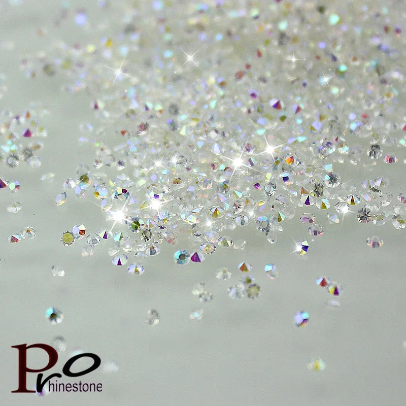 2016 Top 1.1mm SS1 1440pcs/pack Clear/Clear AB Nail Rhinestone,Micro Rhinestones Micro Pixie Manicure Decoration