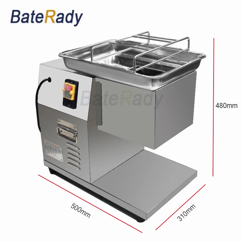 QR-400 из нержавеющей стали Настольная мясорубка, электрическая машина для резки мяса, овощерезка, баранины рулонная машина, резка 3 мм