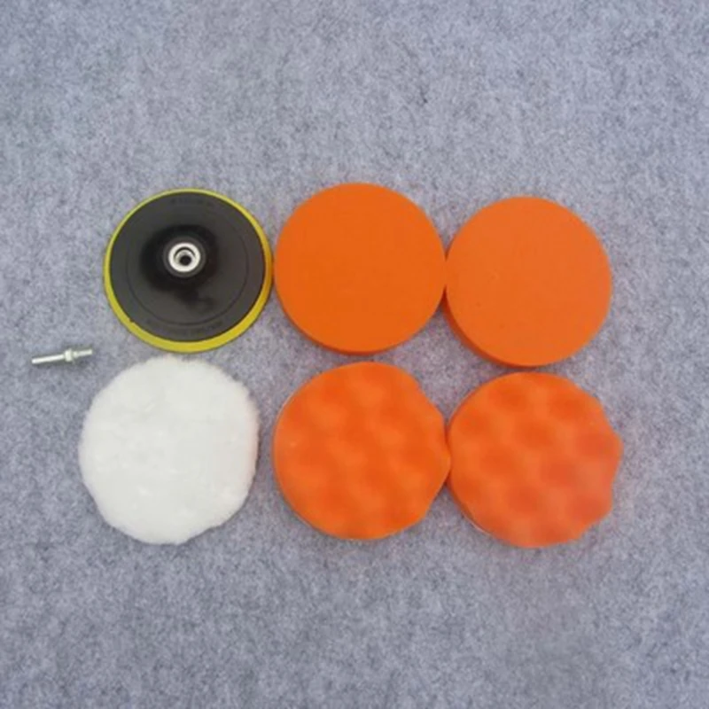 1set 4pc/7pc 4inch Polishing Buffing Pad Kit for Auto Car Polishing