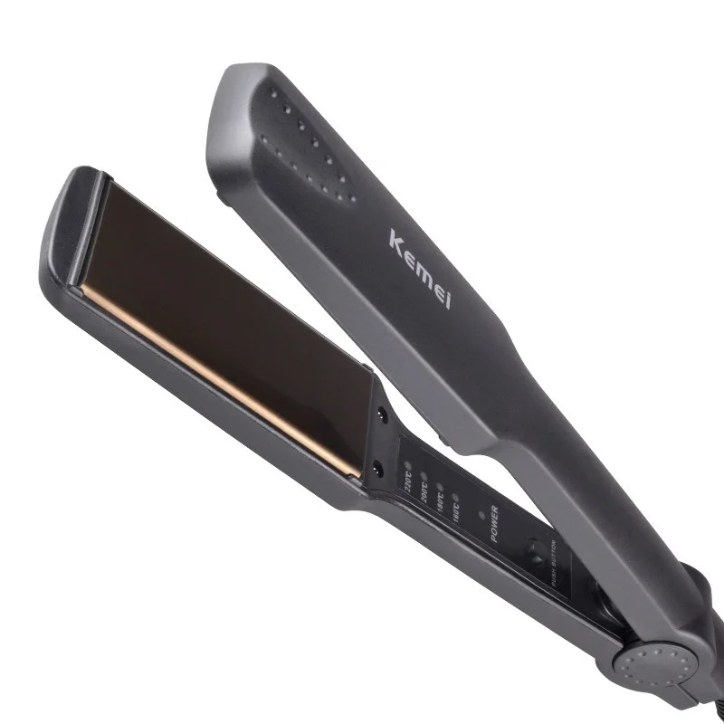 

Professional Electronic Hair Straightener Irons Kemei Adjustable Temperature Portable Ceramic Flat Straightening Styling Tools