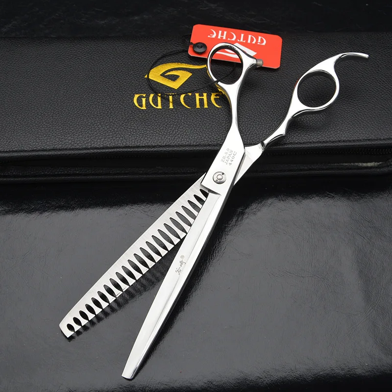 Professional 8inch 7CR Stainless Steel Big Teeth Pet Thinning Scissor Dog Hair Cut Tool Pet Shear Grooming 