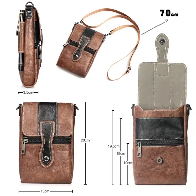 

Holster Man Shoulder Belt Clip Mobile Phone Leather Case For Huawei P smart,Honor 9 Lite/Honor View 10,For Lenovo K320t,Oppo A83
