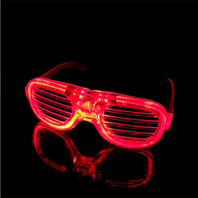 Взрывная голова светодиодный светильник мигающий вьющиеся волосы парик вентиляторы светящиеся волосы оплетка очки мигающий лук маска для глаз день рождения принадлежности - Цвет: red glasses