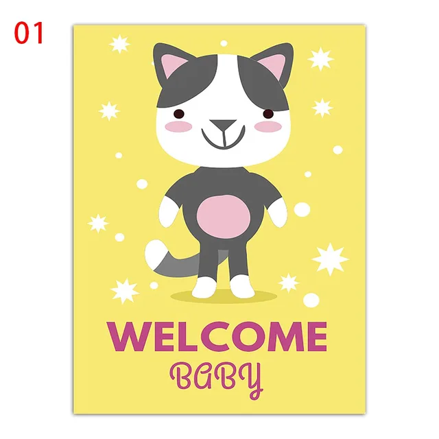 Hause Dekoration Wand Kunst Wohnzimmer Willkommen Baby Leinwand