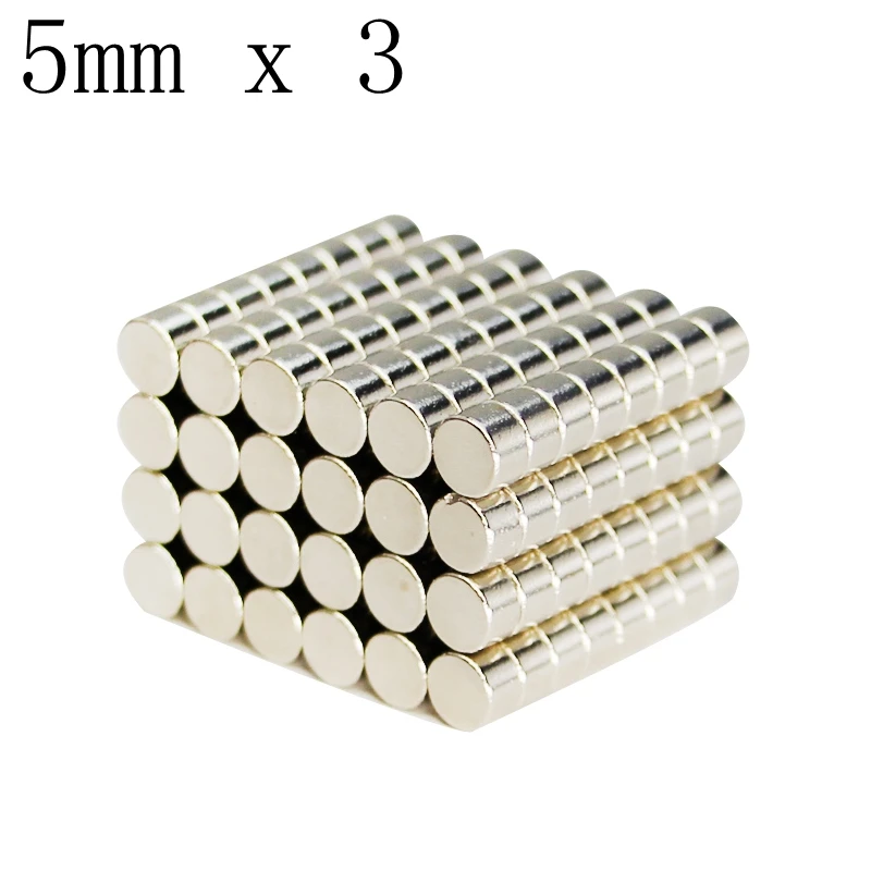 50 шт. магнит для декоративной в диск 5 мм x 3 мм Маленькие Круглые неодимовые магниты N35 5*3 магнитных листов редкоземельных я