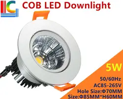 Регулируемый угол 5 светодио дный Вт 500LM COB светодиодный потолочный светильник супер Brightnes коммерческое освещение встраиваемый шкаф