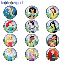 Мультфильм девушки принцесса эльф смешанный 12 мм/18 мм/20 мм/25 мм круглый стеклянный кабошон demo плоский задний делая результаты BP516