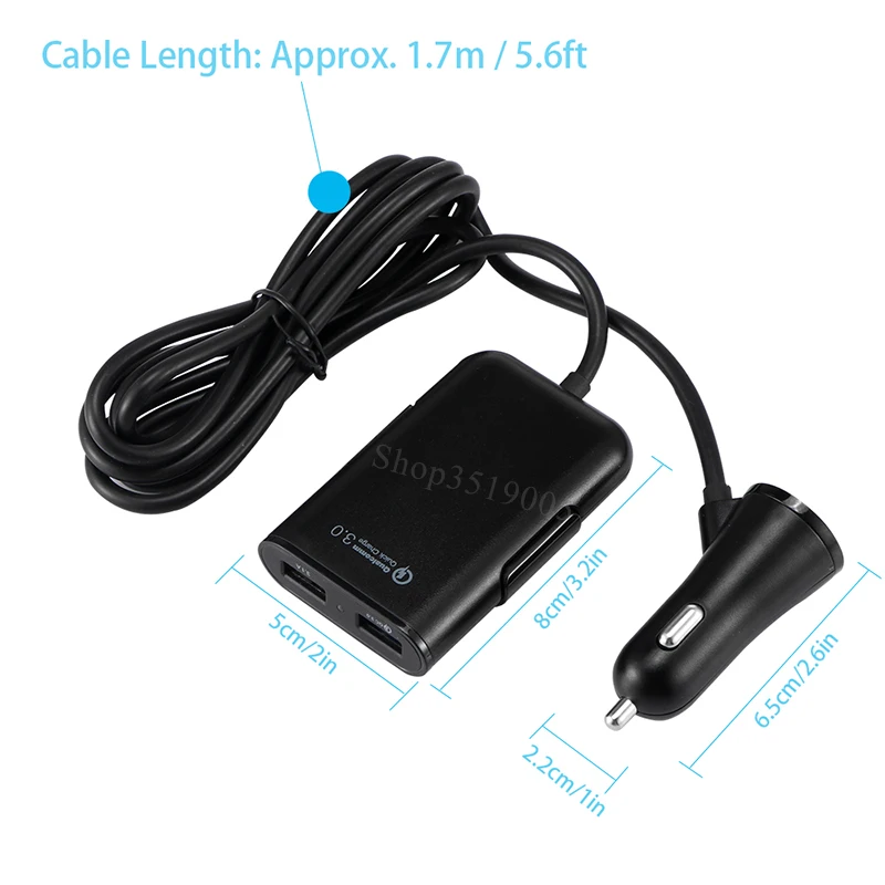 4 порта QC 3 0 универсальная быстрая USB зарядка для Kia ceed gt jd sw rio niro Borrego Carens carnival SOUL