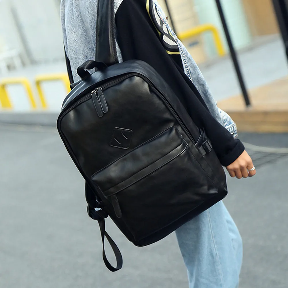 Рюкзак мужской рюкзак из искусственной кожи винтажный рюкзак для ноутбука Модный женский рюкзак высококачественный Молодежный кожаный женский рюкзак