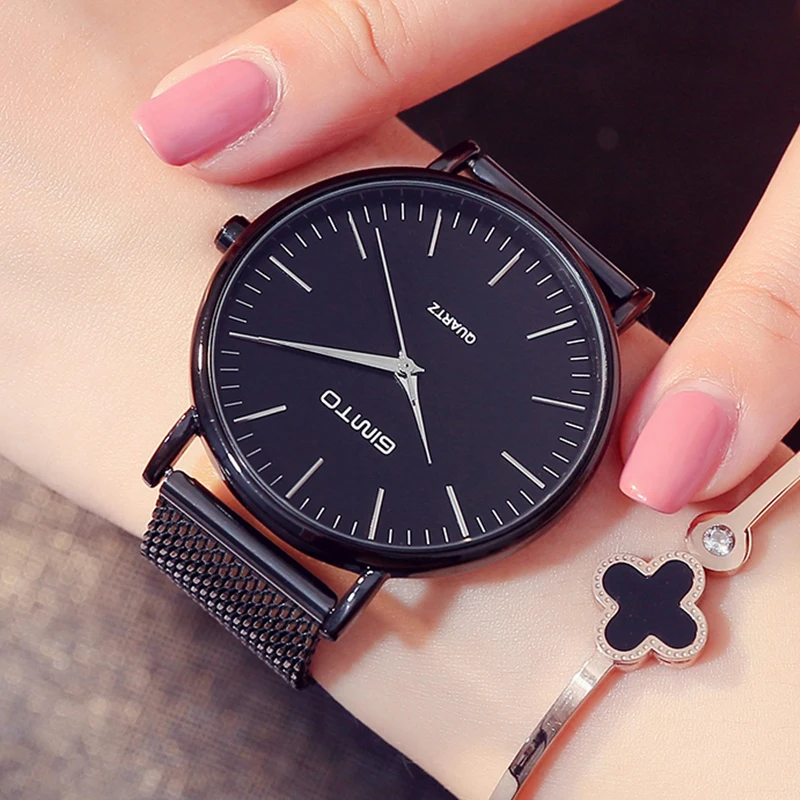 

GIMTO Brand Gold Bracelet Women Watches Luxury Quartz Lovers Laides Watch Dress Clock Female Male Wristwatches Sport Relogio
