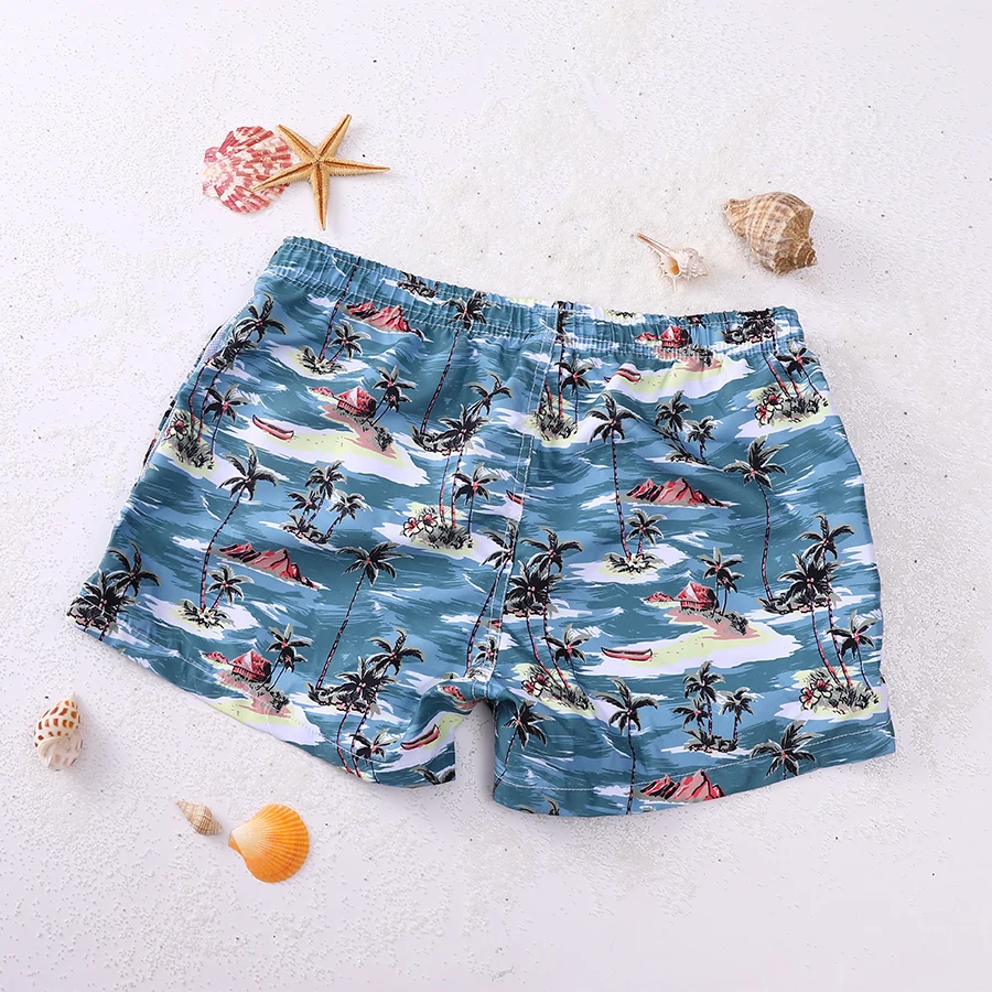 Для Мужчин's пляжные трусы Новинка года кокосовой пальмы печатных быстросохнущие дышащие шорты для плавания мужские домашние шорты пляжная одежда