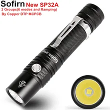 Sofirn SP32A Мощность ful светодиодный фонарик 18650 CREE XPL2 1500lm высокое Мощность две группы свет лампы Факел Lanterna Плавная затемнения