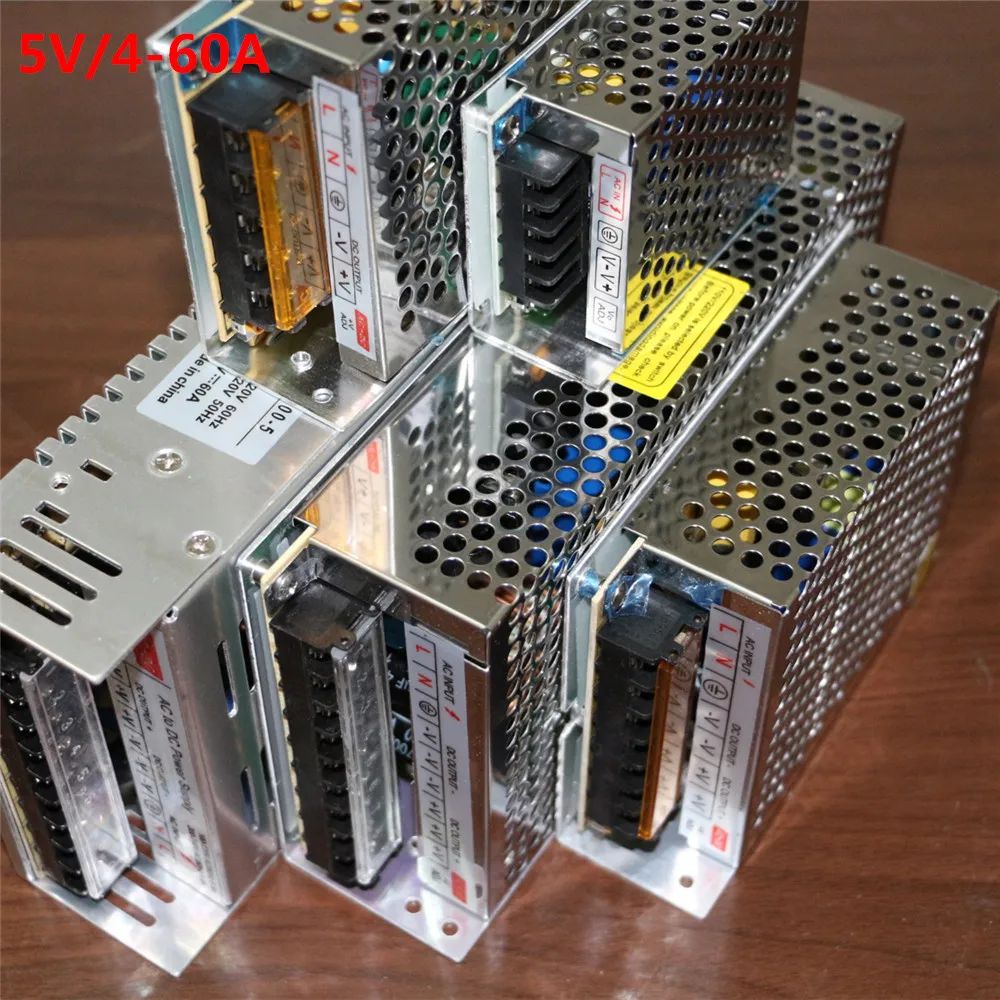 

Mini Size 5V 4A 6A 10A 40A 60A LED Switching Power Supply Transformer High Power 20W 30W 50W 200W 300W AC DC Power Adapter