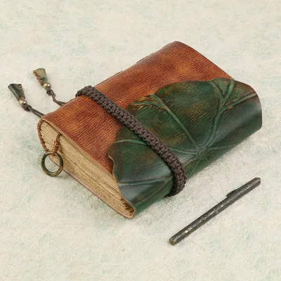 

Leather journal sketchbook notebook diary handmade leather travel notepad multi-function activity inside page notebook
