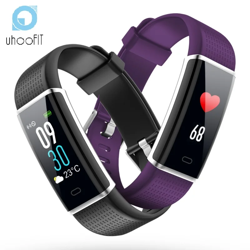 

UHOOFIT Waterproof ID130 Plus Color HR Smart Wristbands Sleep Heart Rate Monitor Smart Band Activity Tracker Fitness for phone