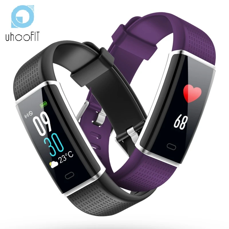 UHOOFIT Waterproof ID130 Plus Color HR Smart Wristbands Sleep Heart Rate  Monitor Smart Band Activity Tracker Fitness for phone - AliExpress Consumer  Electronics