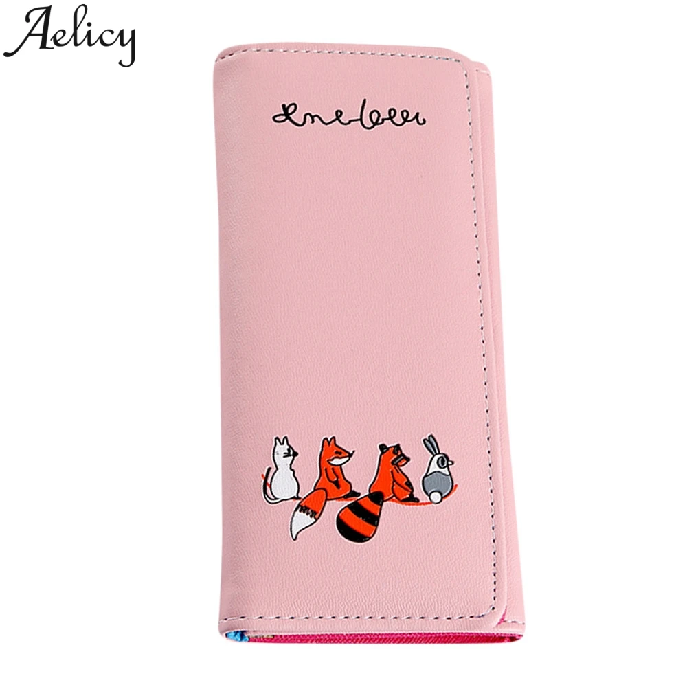 Женский Длинный кошелек Aelicy кожаные кошельки с отделением для монет и кредитных