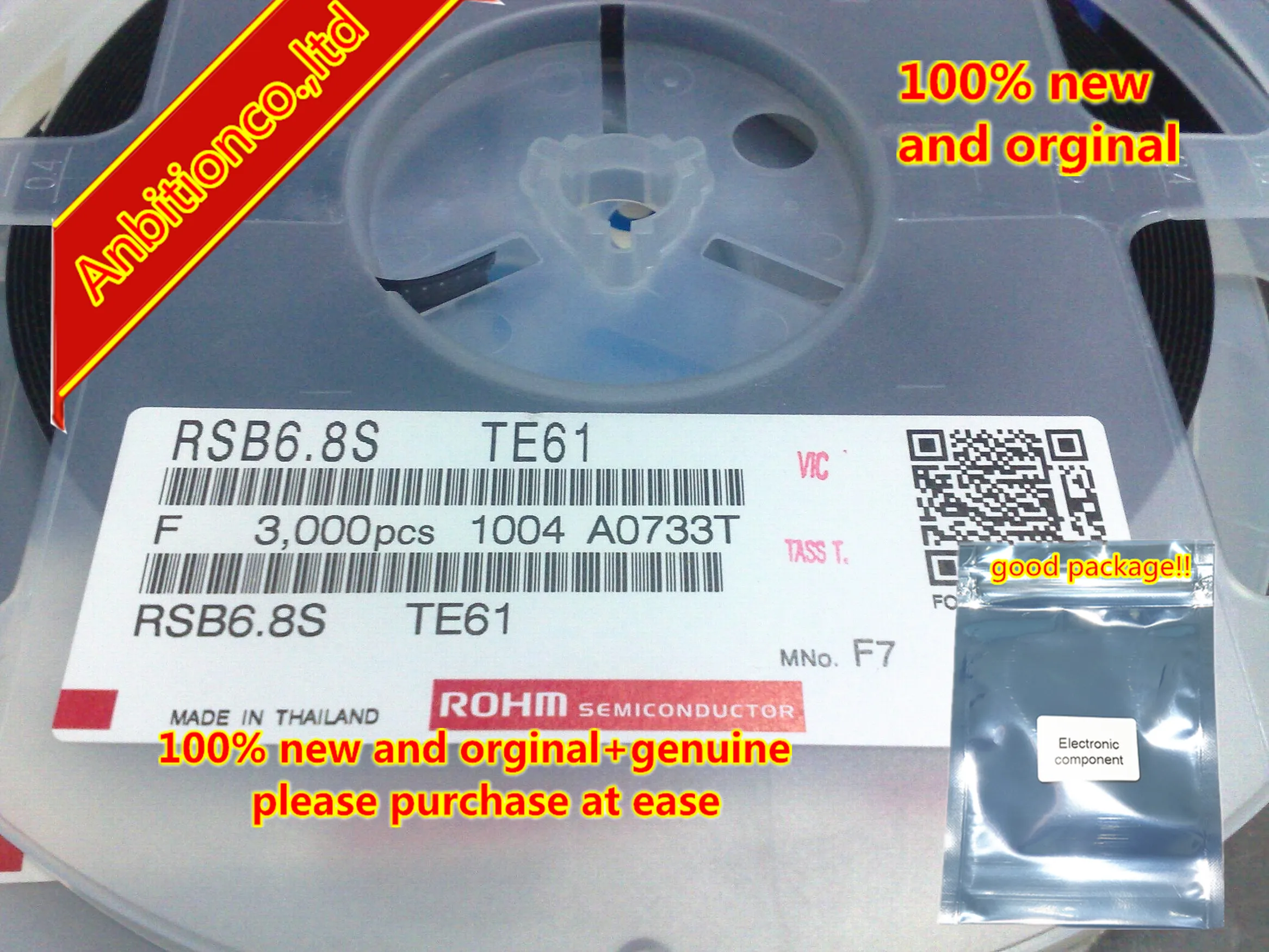 

10-20pcs 100% new and orginal ESD RSB6.8S silk-screen F7 SOD523 ESD Protection diode in stock