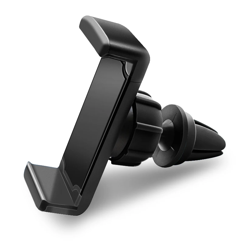 Универсальный автомобильный держатель для телефона с вращением на 360 градусов, держатель для крепления на вентиляционное отверстие, без магнитной подставки для автомобильного смартфона для iPhone, samsung, huawei, мобильного телефона - Цвет: Black