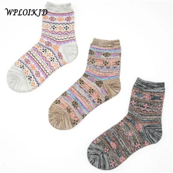 

[WPLOIKJD] Harajuku Cute Kawaii Socks Women Print Stripe Floral Sox Vintage Novelty Ankle Calcetines Mujer Hip Hop Pug Sock G