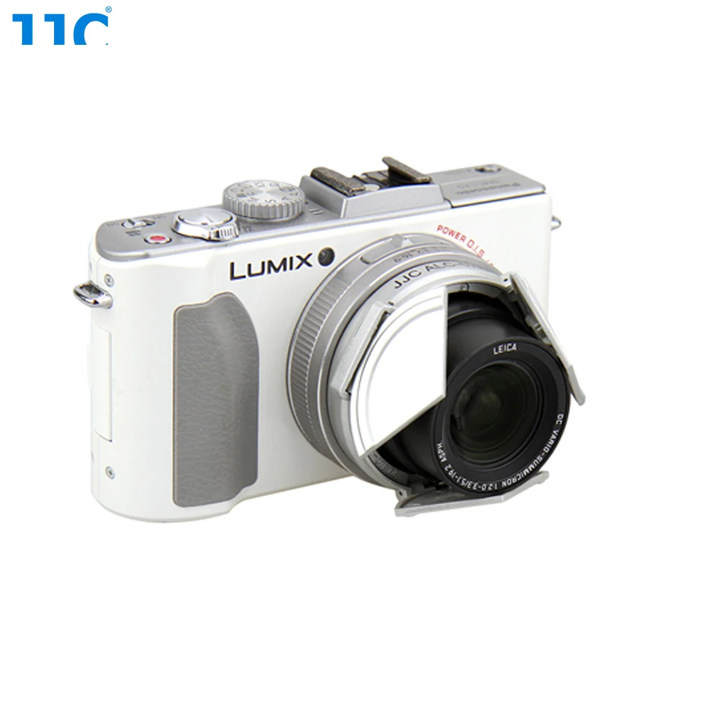 JJC камера Серебряный открытый закрытый автоматический самоудерживающийся протектор Авто крышка объектива для PANASONIC DMC-LX5 и Leica D-Lux5(серебро
