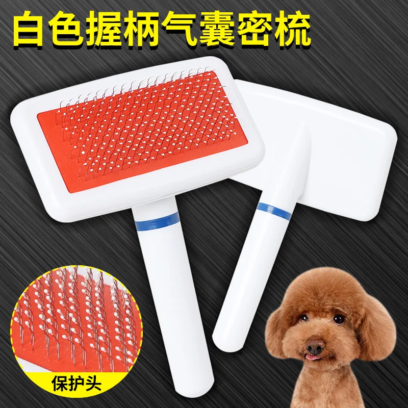 

Red Brush Dog Comb For Cat Puppy Cat Slicker Gilling Brush Quick Clean Grooming Tool Pet Product