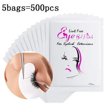 

500 Pairs Eyelash Extension Paper Under Eye Pads Patches Wraps Eye Mask Eyelash Salon Lint Free Eye Tips Sticker TSLM2