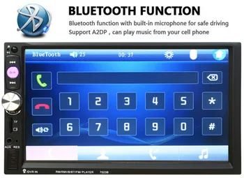 

hot 2 DIN 7 Inch bluetooth Touch Screen Car Radio MP4 MP5 Player In Dash Stereo Video player support FM TF Auxin