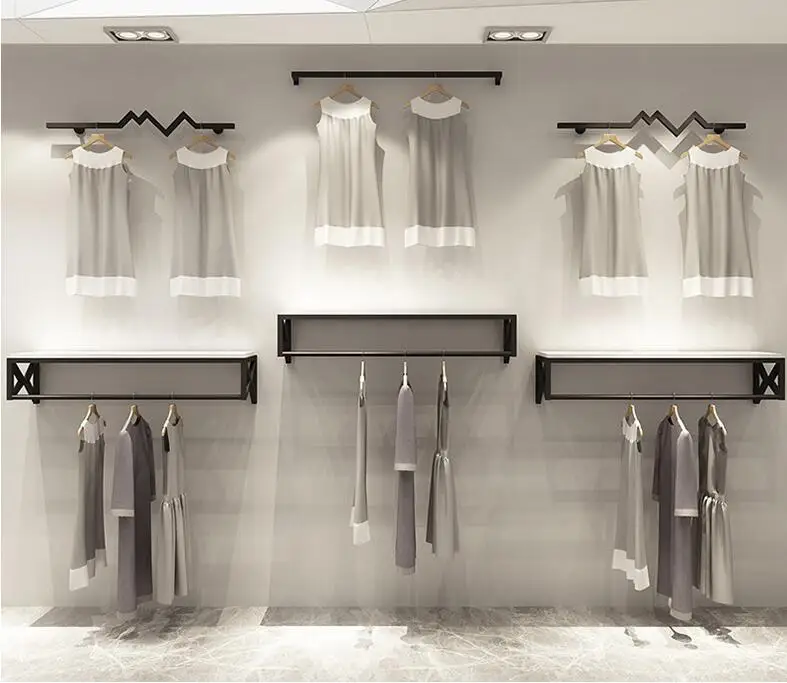 

Nordic clothing store display rack wall hanging clothes rack