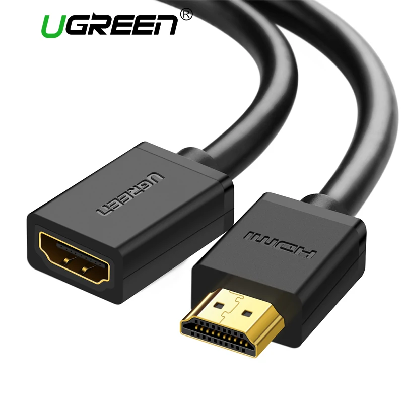 Ugreen HDMI extension cable 1080P 3D HDMI male to female extender for Computer/HDTV/Laptop/Projector in audio video Cable 1m 2m Ugreen HDMI extension cable 1080P 3D HDMI male to female extender for Computer/HDTV/Laptop/Projector in audio video Cable 1m 2m