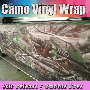 

Matte Realtree Camo Vinyl wrap real tree leaf camouflage Mossy Oak Car wrap Film foil for Vehicle skin PROTWRAPS 1.52x30m/Roll