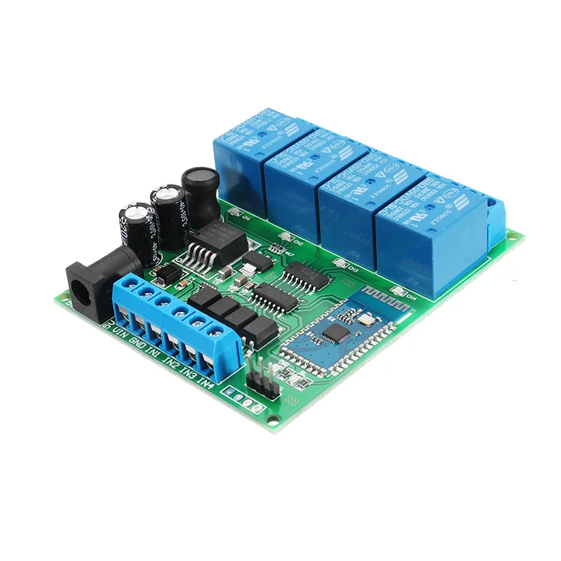 

DC 5V 9V 12 24V 4 Channel bluetooth Relay Module Android Mobile Wireless Remote Control Switch