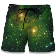 Harajuku Лето Для мужчин Шорты для женщин Galaxy Звездное небо 3d принтом пляжные Фитнес Мотобрюки модные Для мужчин бермуды Boardshort плюс Размеры 6xl