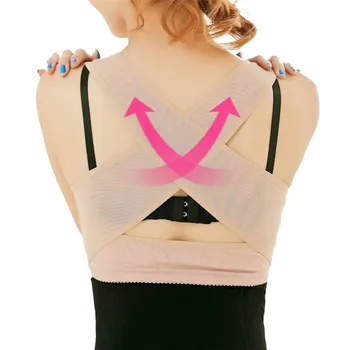 

Women Chest Support Belt Band Posture Corrector Body Sculpting Strap Leave Message under the order to Choose L XL L2 Black Flesh