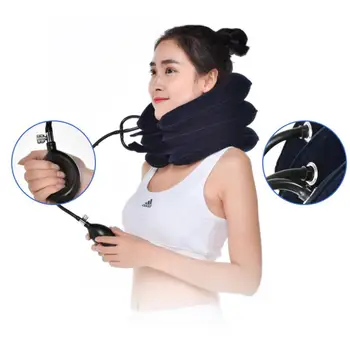 

Pillow Air Brace Neck Shoulder Pain Relax Support Massager Air Cushion Traction Travel Pillow Inflatable Pillow Cervical QZC004